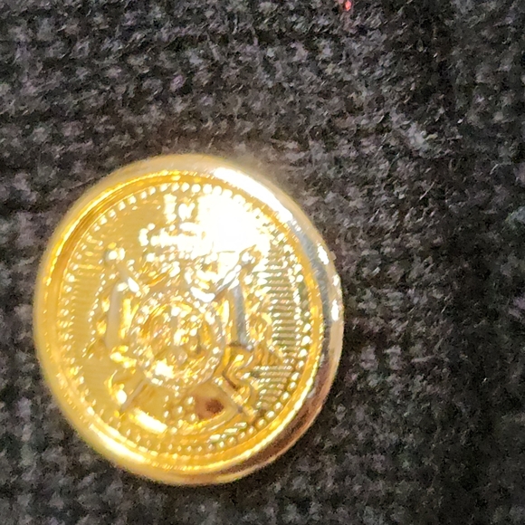 VINTAGE Talbots Petites Women's 100% Pure Wool Cable Knit Gold Button Cardigan - Picture 5 of 11